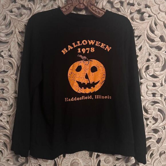 Tops - Halloween 1978 jack-o’-lantern long sleeve crew neck sweat shirt Size 2X NWOT